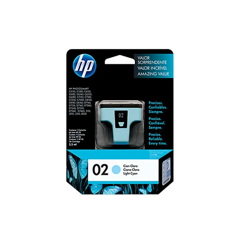 Tinta Hp 02 C8774 Cyan Claroro Dj C6280/7180/3110/3210/3310/8250