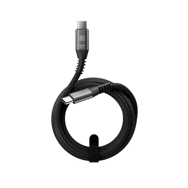 Cable Usb-C A Usb-C 100w 3m Negro Powergo 650 Klipx