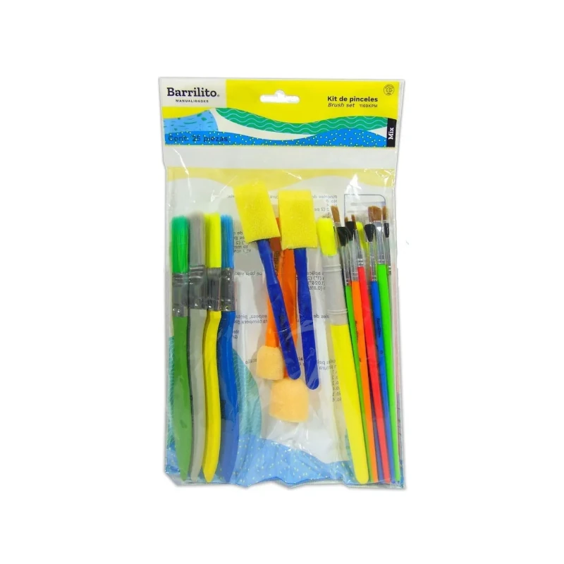 Pinceles Paquete25 Puntas Mixtas Barrilito