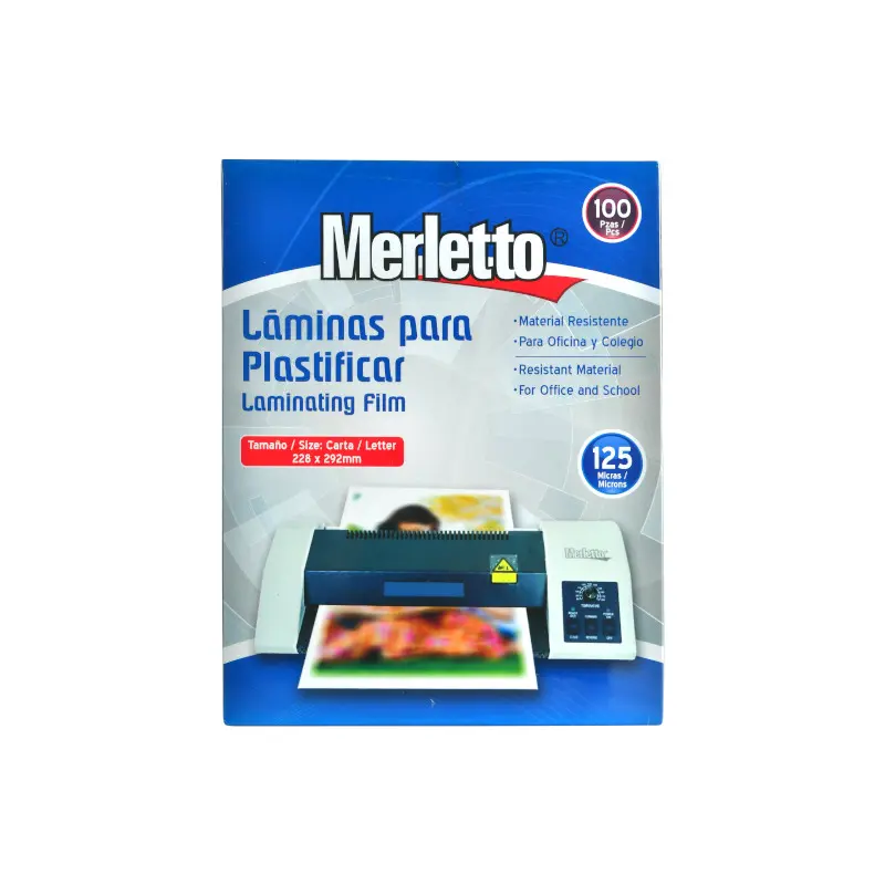 Lamina Tamaño Carta 5ml Paquete100 Merletto