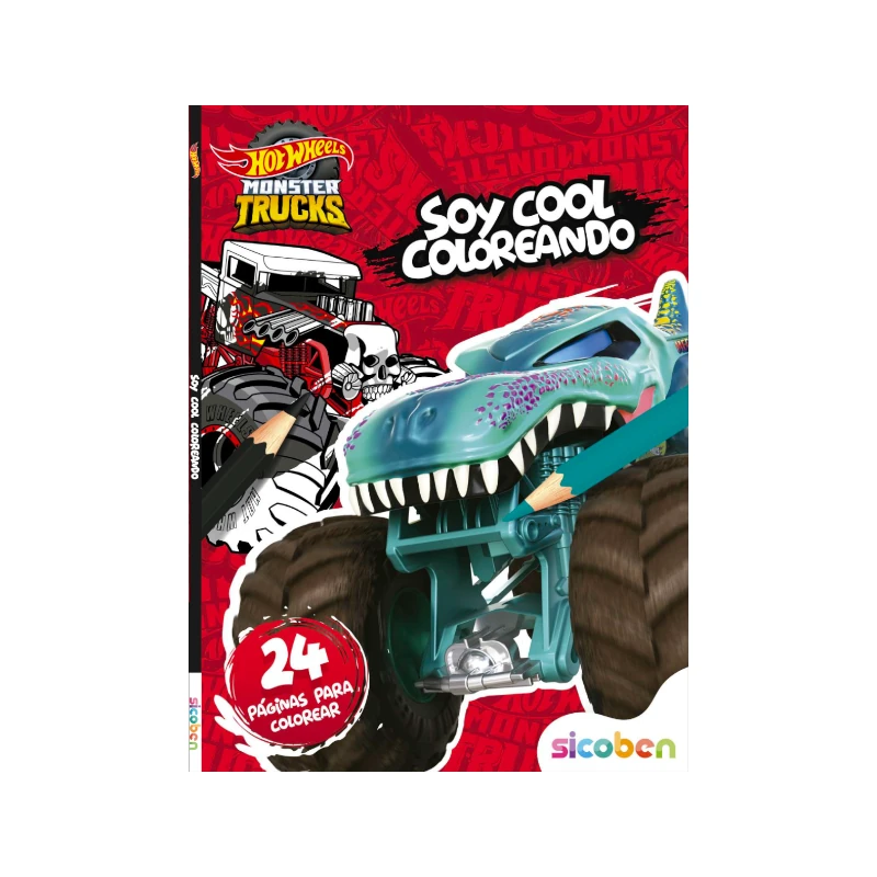 Libro De Actividades Colorea Soy Cool Hot Wheels 24 Pag