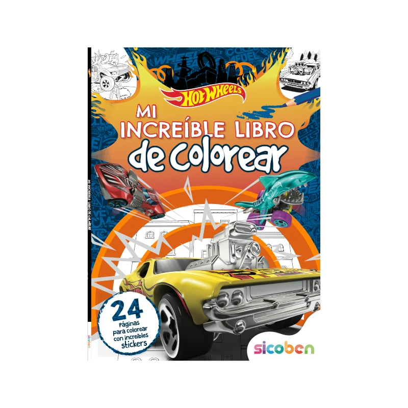 Libro De Actividades Coloreo Mi Increible Hot Wheels 24 Pag
