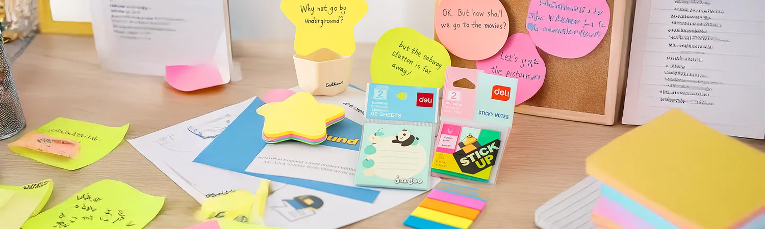 Notas adhesivas post-it para recordatorios