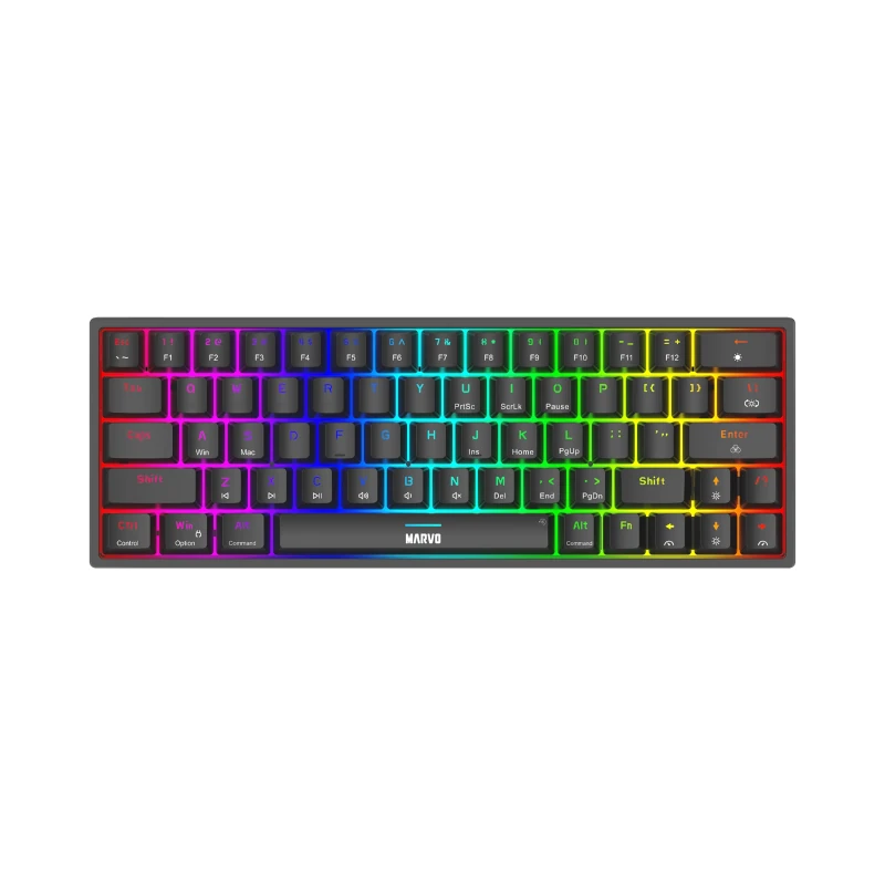 Teclado Marvo Gaming Usb-C E Inalambrico Negro Rgb Kg955W Sp Mecanico Tkl Anti-Ghosting