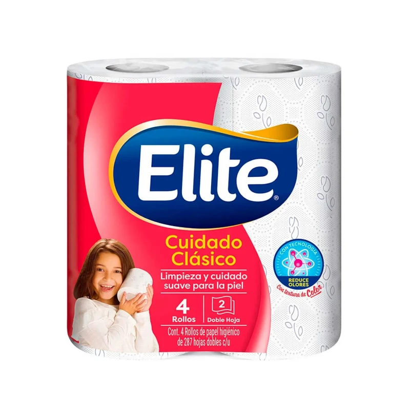 Papel Higienico Elite Clasico 4 Rollos Doble Hoja