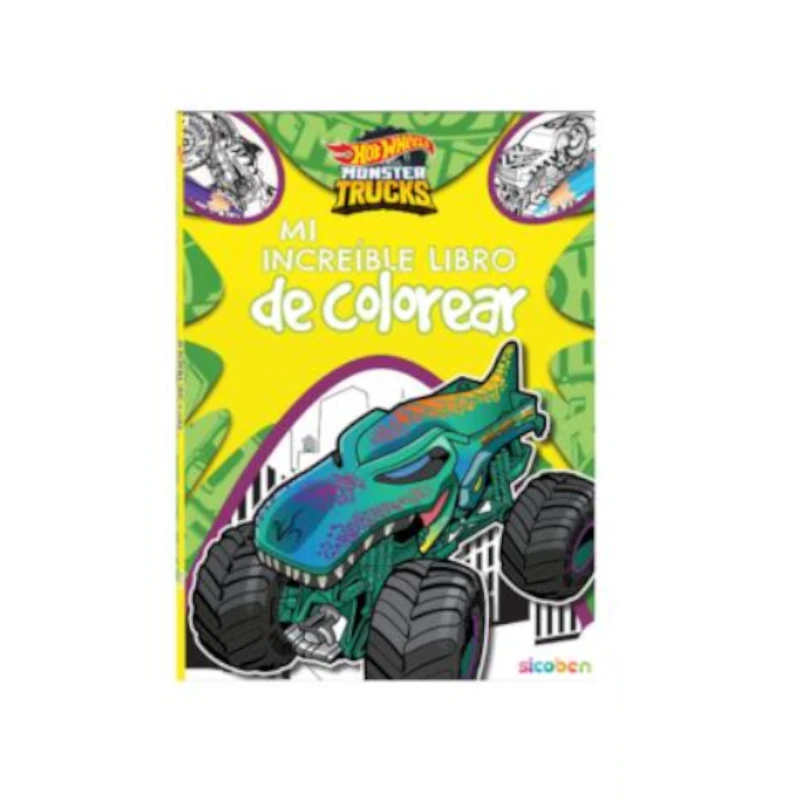 Libro De Actividades Colorea Hotwheels Con Stickers