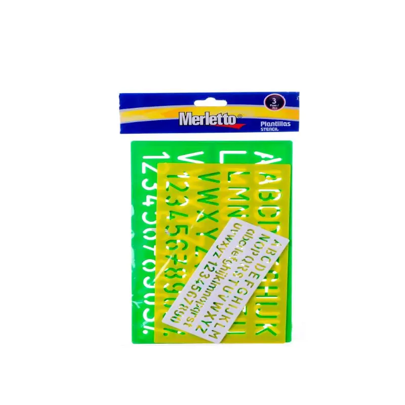 Plantilla Letra/Num 3pzs Merletto