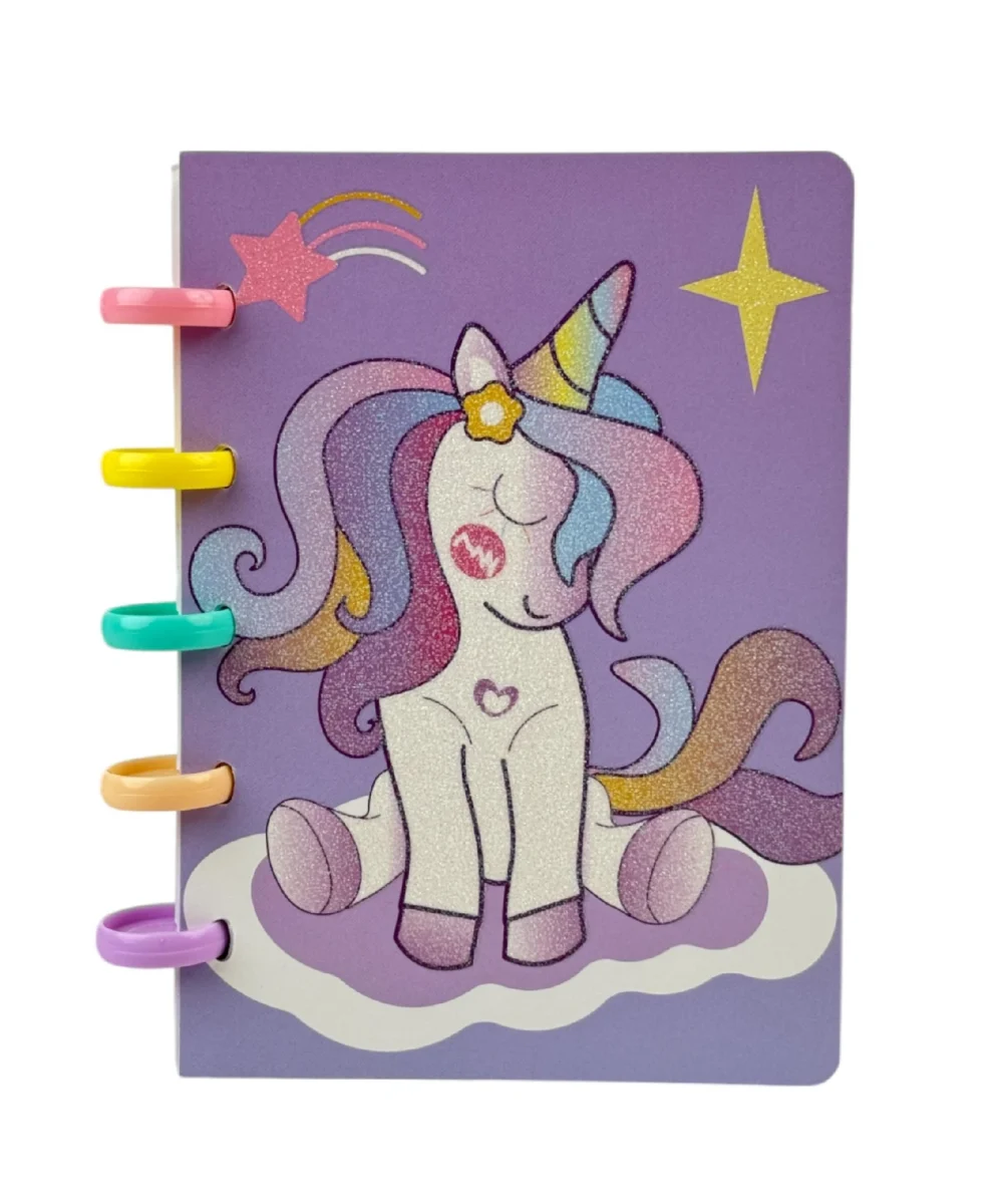 Libreta Espiral Plastico Unicornio 80Hojas Merletto Surtido