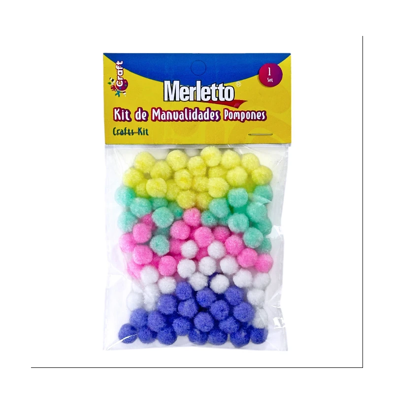 Pom Pom De Color Pastel Paquete00 Merletto