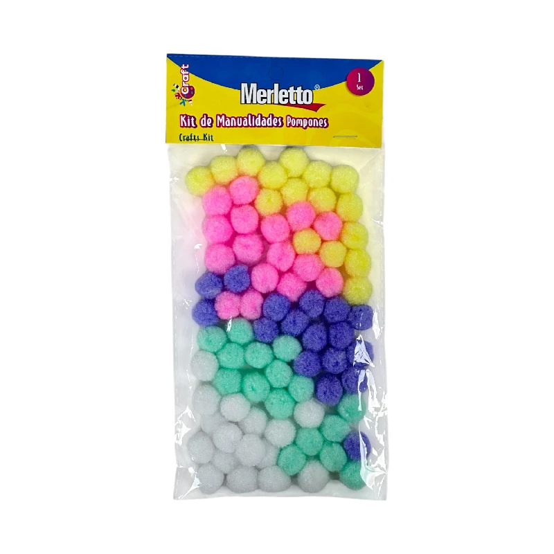 Pom Pom De Color Pastel Paquete80 Merletto