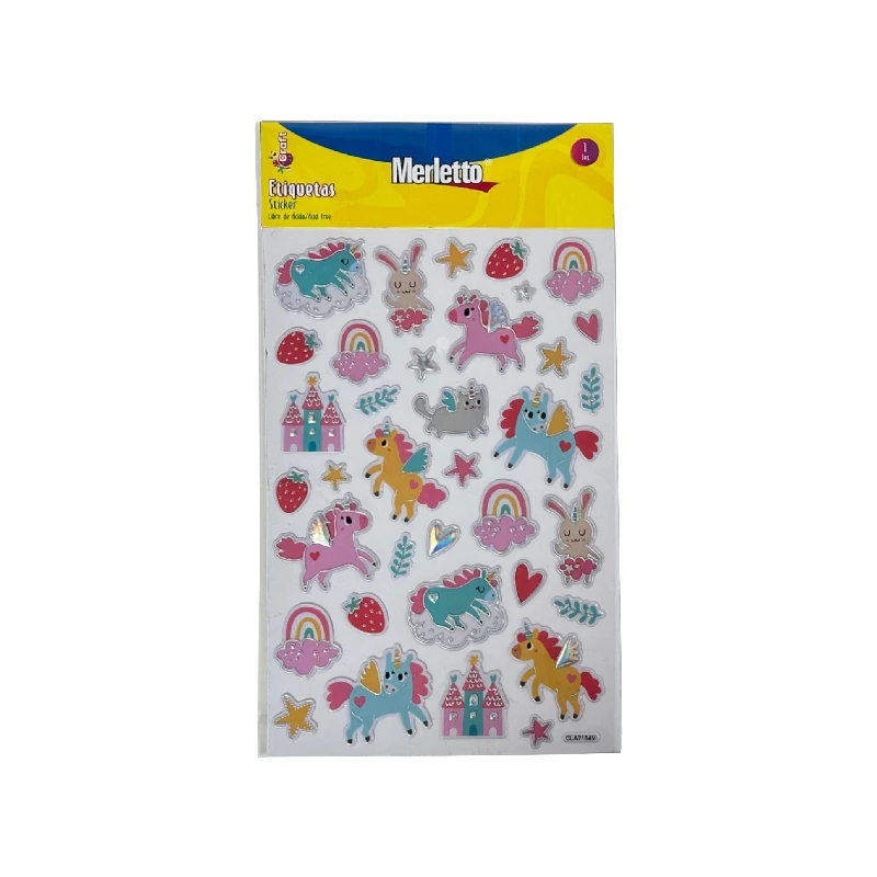 Calcomania Merletto Relieve Metalico Surtido