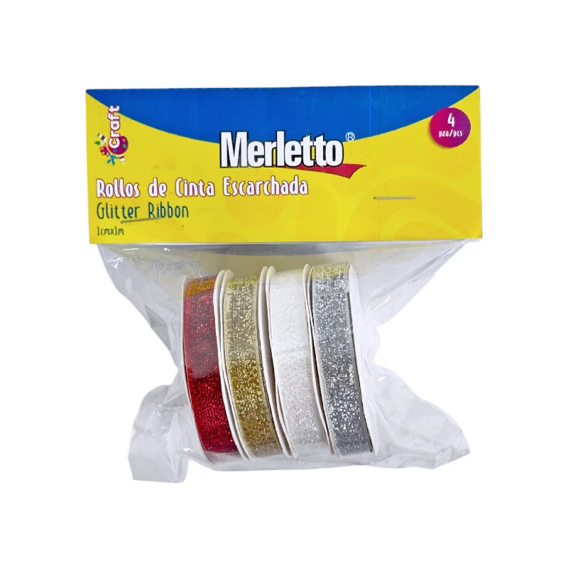 Cinta Decorativa Merletto Escarchada Pqt4