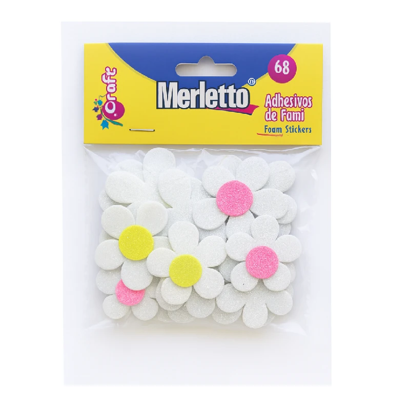 Foamy Adhesivo Margaritas Pqt28 Merletto