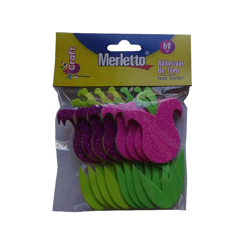 Foamy Adhesivo Claveles Pqt8 Merletto