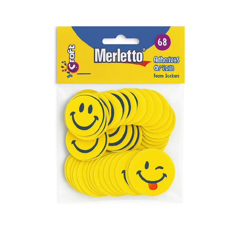 Foamy Adhesivo Carita Feliz Pqt54 Merletto