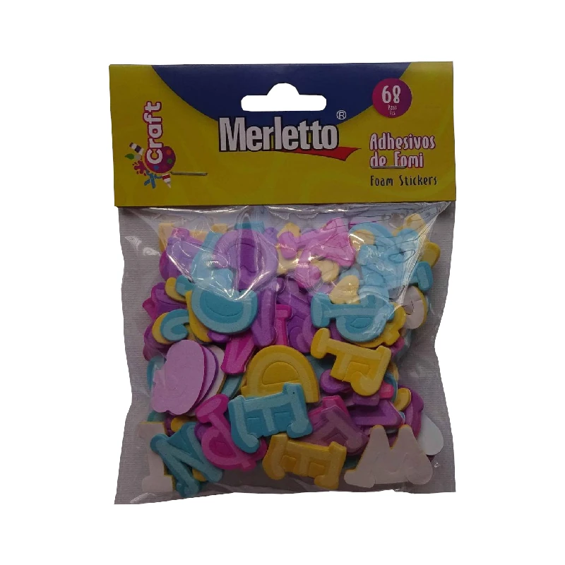 Foamy Adhesivo Letras Pqt112 Merletto