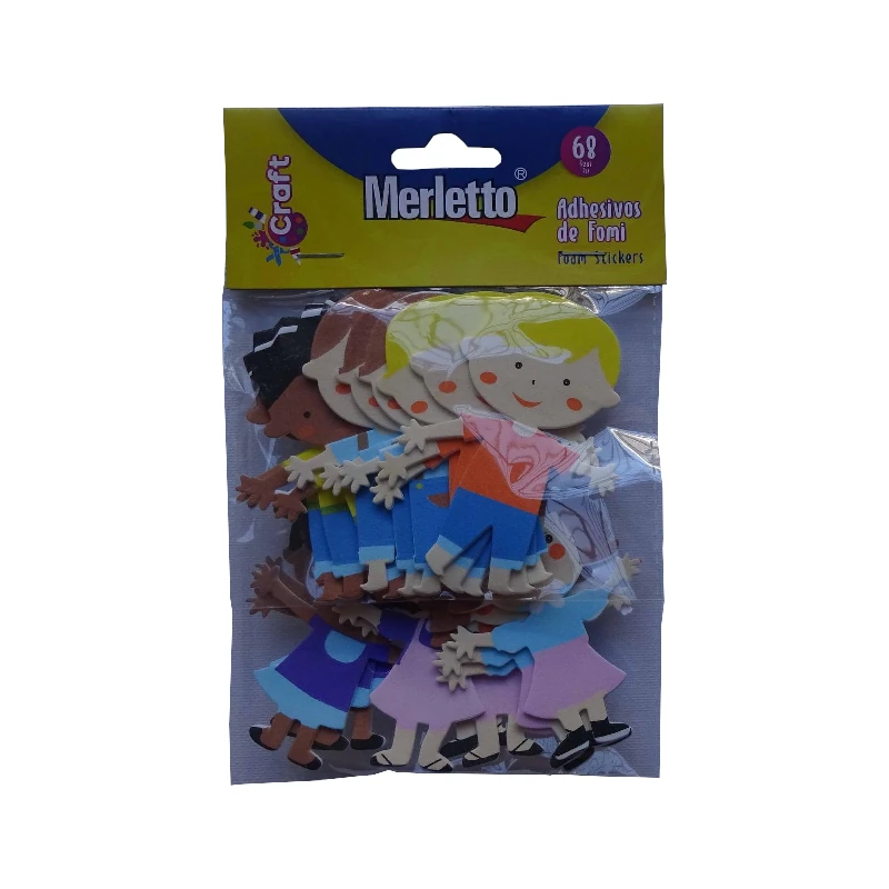 Foamy Adhesivo Niños Pqt18 Merletto