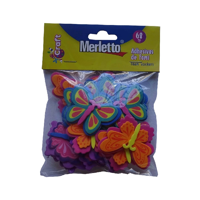 Foamy Adhesivo Mariposa Pqt15 Merletto