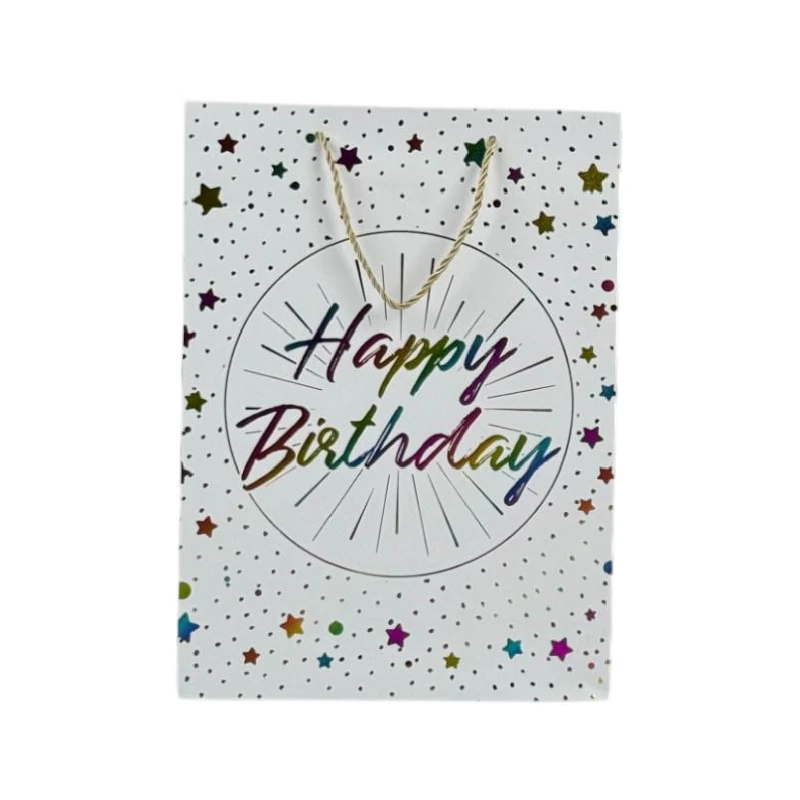 Bolsa Para Regalo Merletto Grande Feliz Cumpleaños Surtido