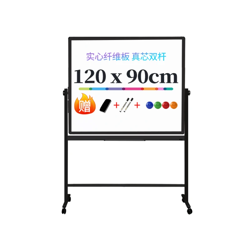 Pizarra Acrilica 120X90Cm Deli Aluminio Magnetica Doble Cara Portatil