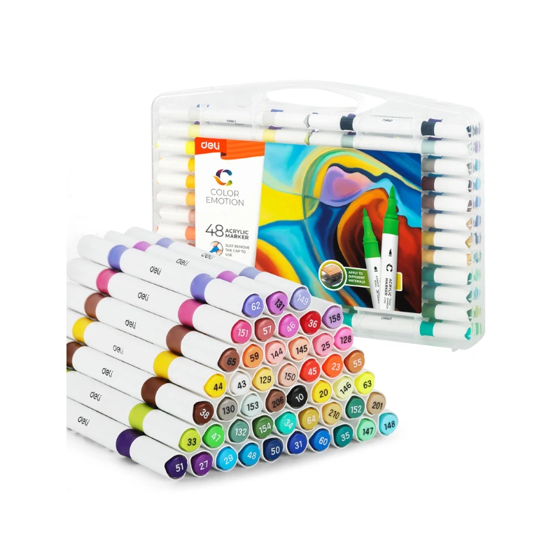 Marcador Acrilico Deli  48 Colores Color Emotion