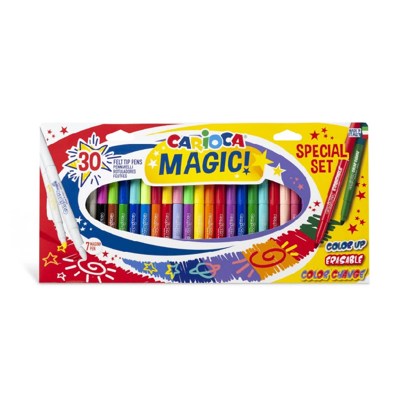 Marcador Escolarolar Paquete 30 Carioca Doble Punta Magic