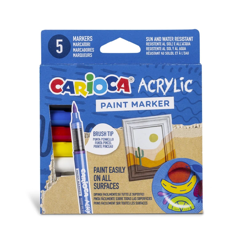 Marcador Escolar Paquete 5 Carioca Paint