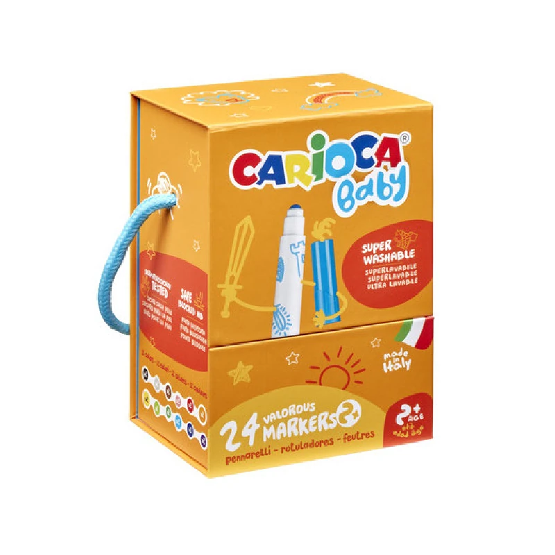 Marcador Baby Paquete 24 Jumbo Carioca Lavable +2Y