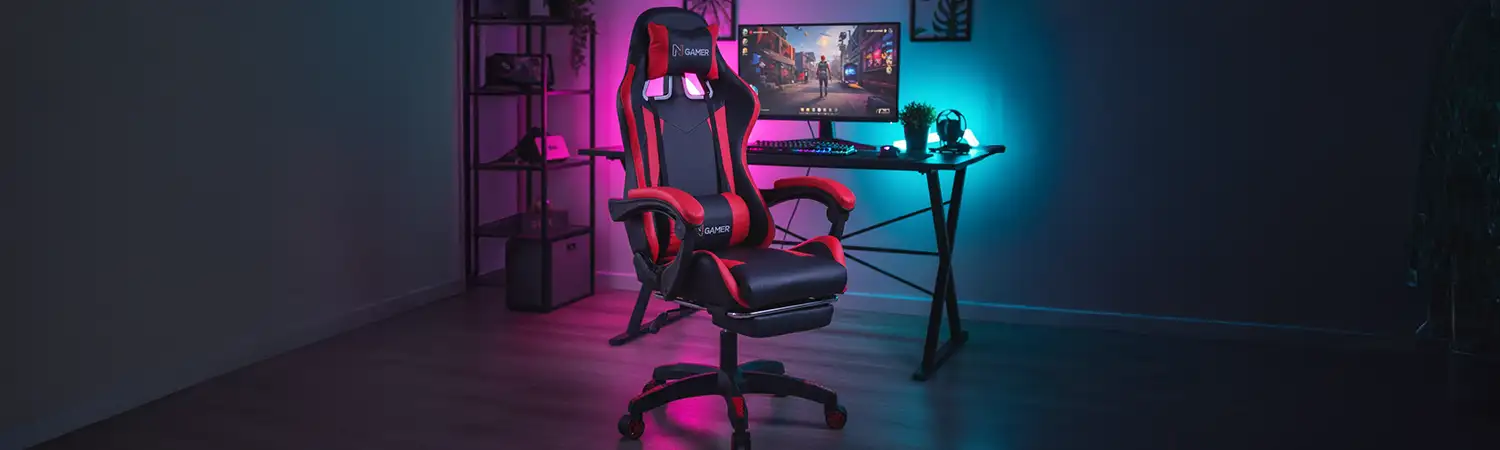 Silla Gaming Max 220 lb con reposa pies Nenotech