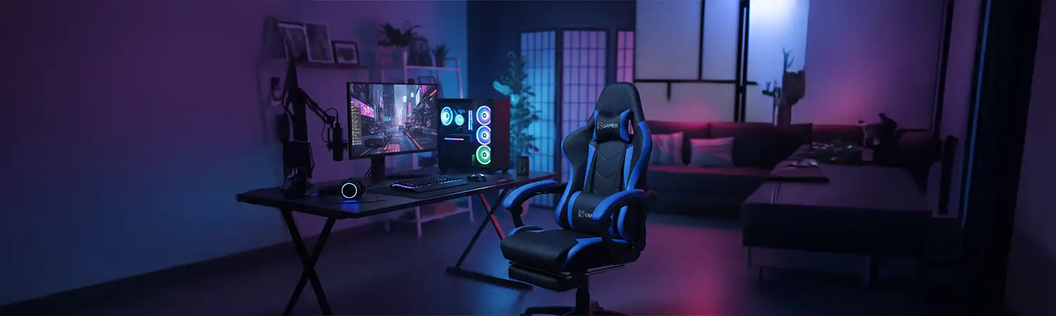 Silla Gaming Plus 300 lb con reposa pies Nenotech