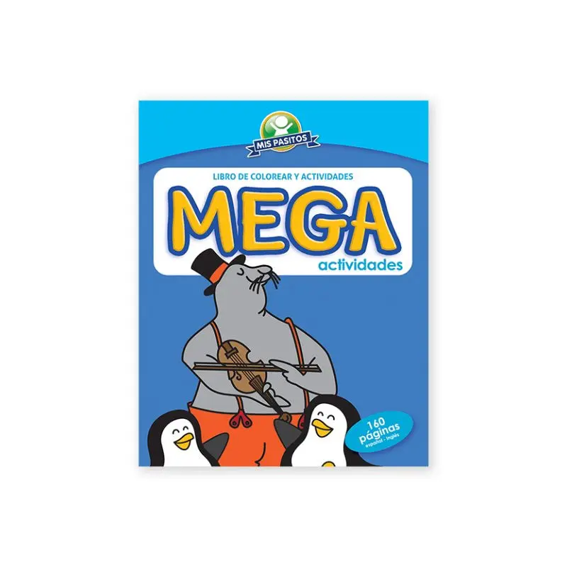 Libro Actividades Y Colorear Mega Actividades Español e Ingles Foca Mis Pasitos