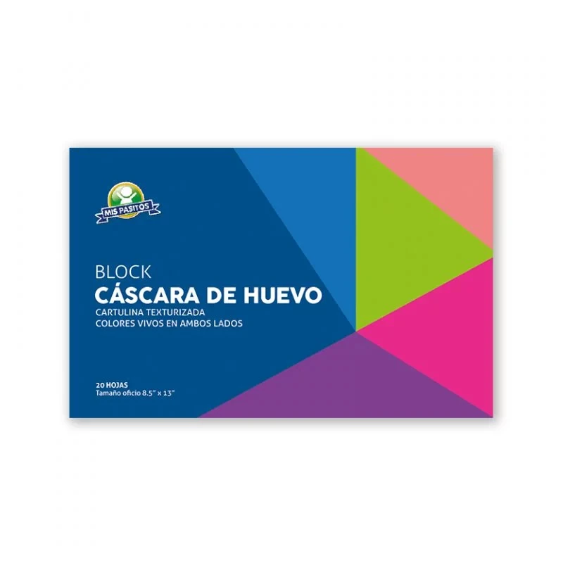 Block Tamaño Oficio Cartulina Cascara Huevo 20 Hojas Mis Pasitos