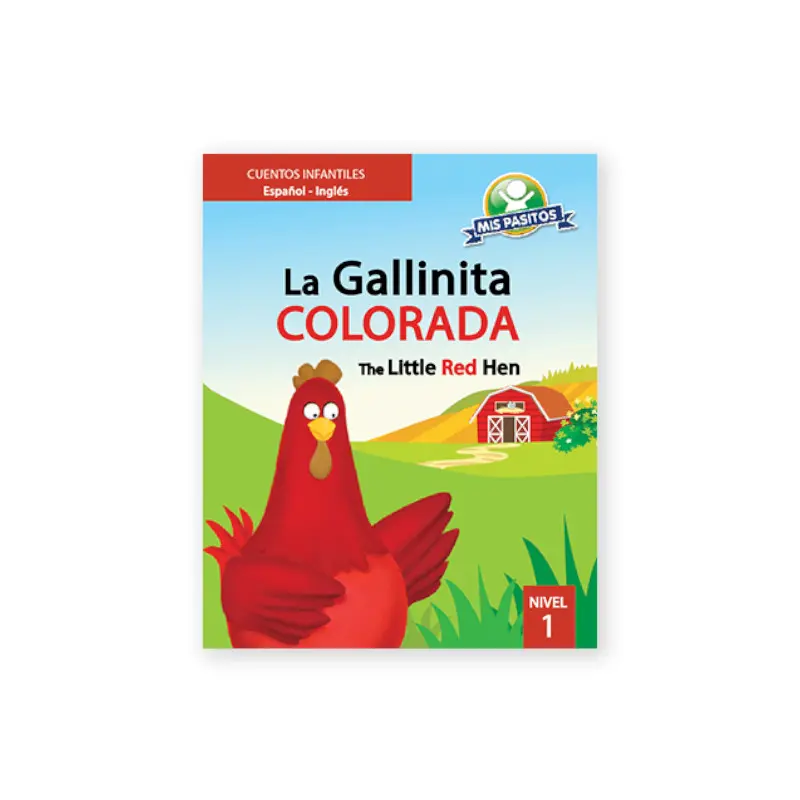 Libro Cuento Little Red Hen Español-Ingles Mis Pasitos