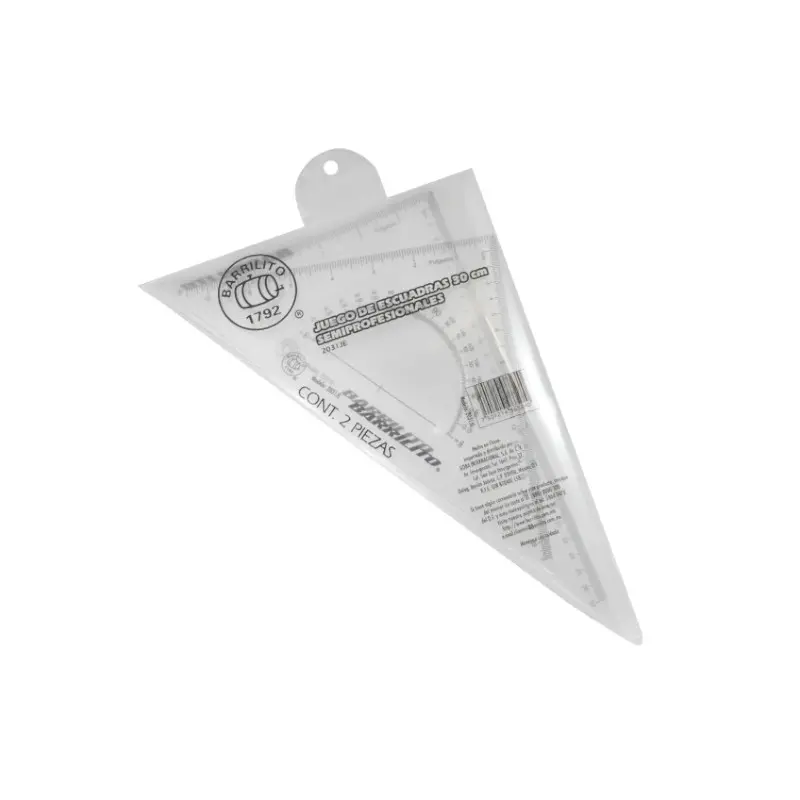 Escuadra Barrilito 30Cm 2 Piezas 45O/60O Cartabon