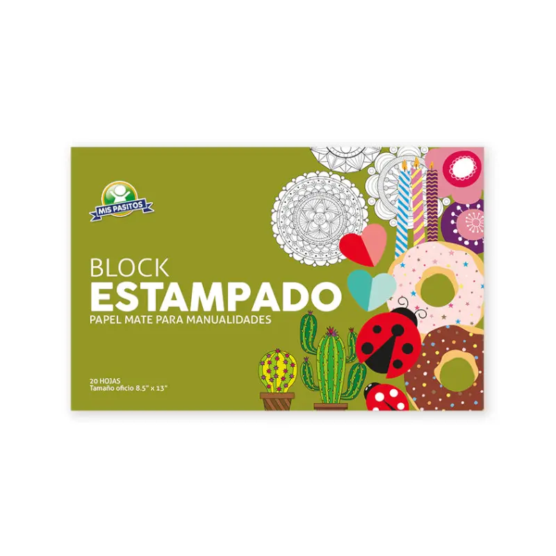 Block Tamaño Oficio Papel Estampado 20Hojas Mis Pasitos
