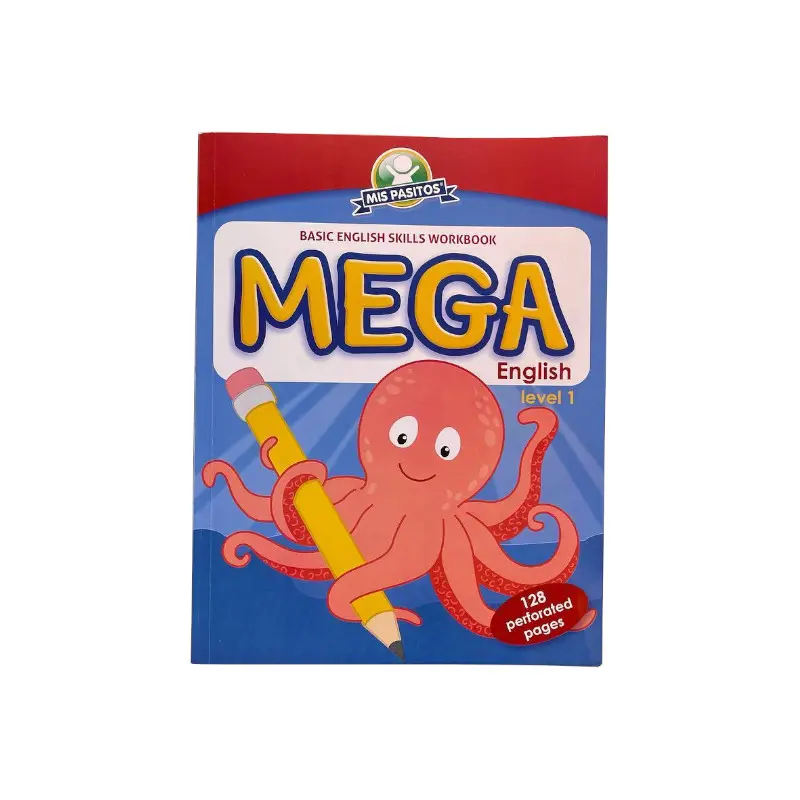 Libro Actividades Y Colorear Mega Medio English Nivel 1 Pulpo Mis Pasitos