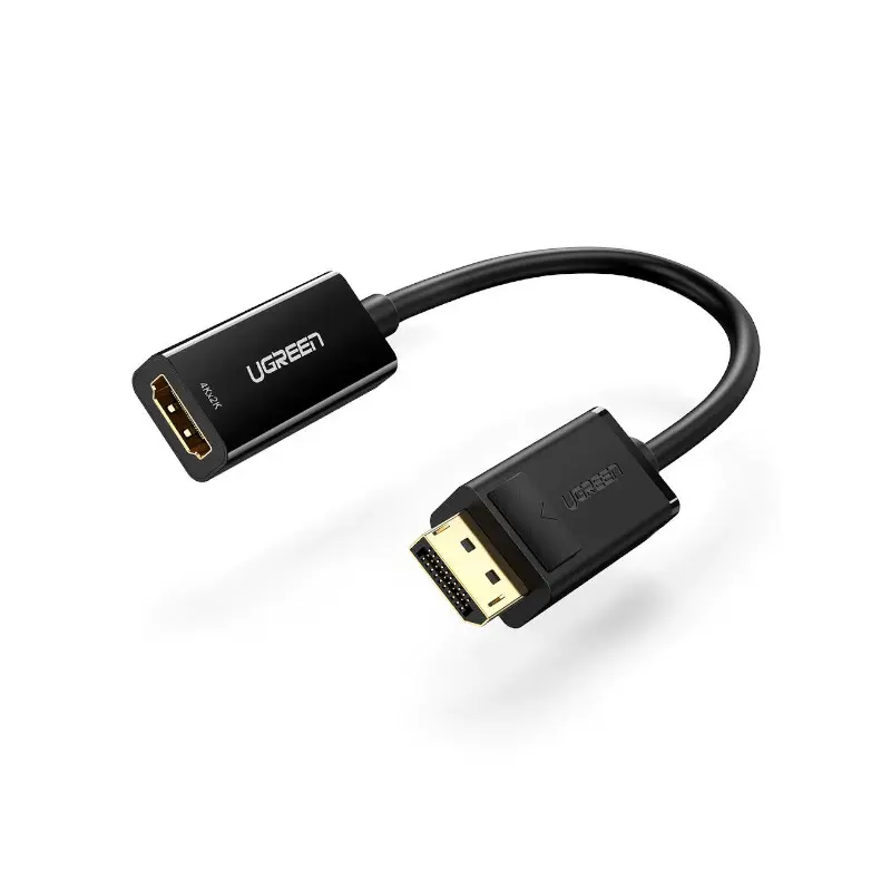 Convertidor Display Port  A Hdmi H 4K Con Audio Negro Mm137 Ugreen