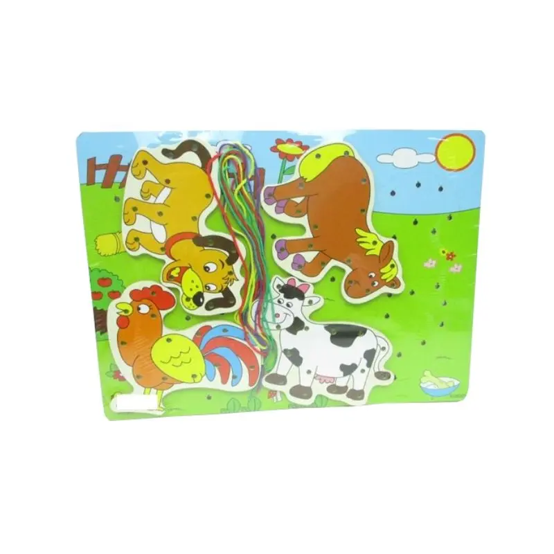 Juego Didactico Ensarte Animales Granja