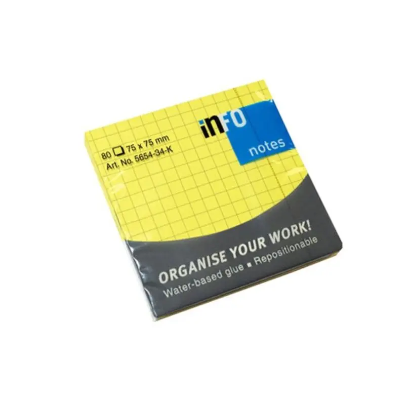 Nota Adhesiva Infonote 3X3 Amarillo Neon 12 Piezas 5654-34