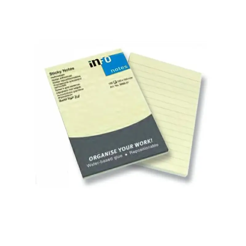 Nota Adhesiva Infonote 4X6 Amarillo Rayado 5669-01