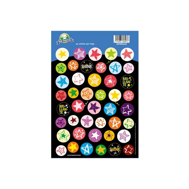 Calcomanias Estrellas 2 Hojas Super Stickers Mis Pasitos