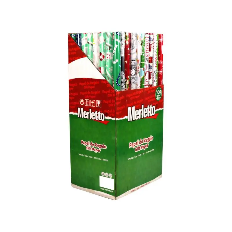 Papel Regalo En Rollo 2 Metros Navideño