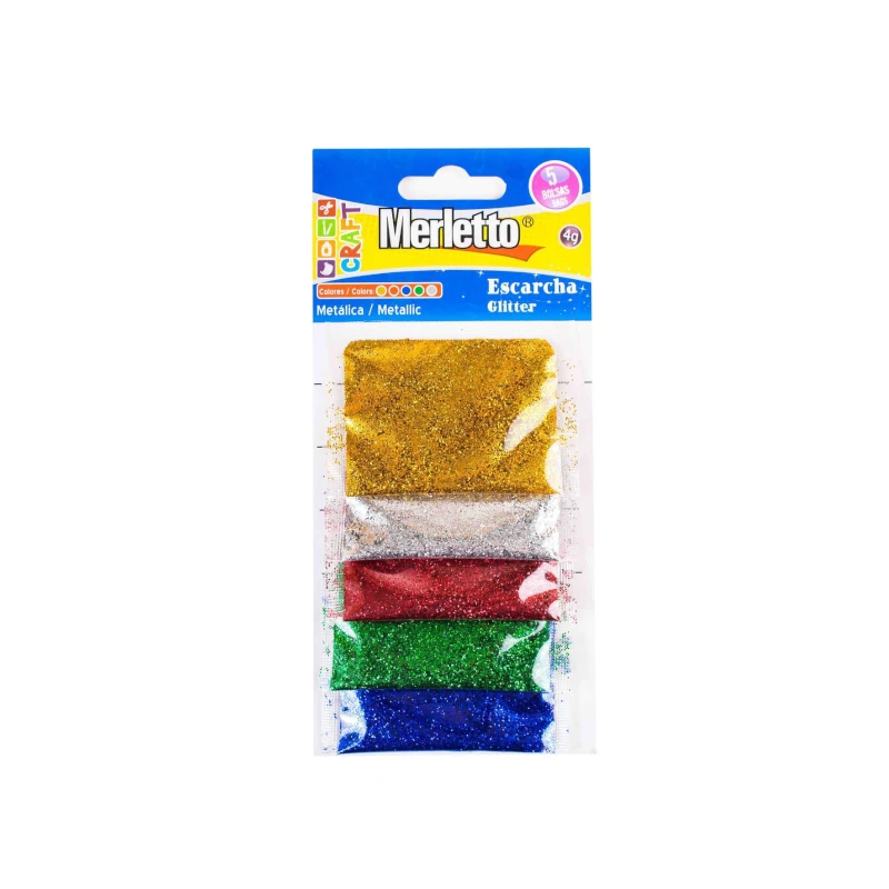 Escarcha Merletto Paquete 5 Bolsitas 7Gr Blister Surtido