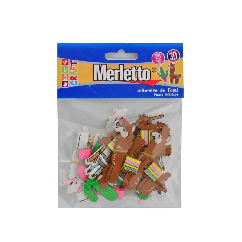 Foamy Adhesivo 3D Llamas Paquete20 Merletto