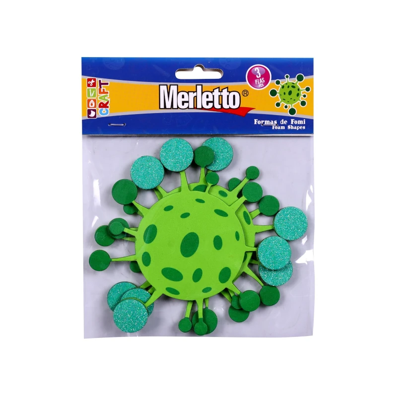 Foamy Figura Coronavirus Grande Paquete3 Covid Merletto