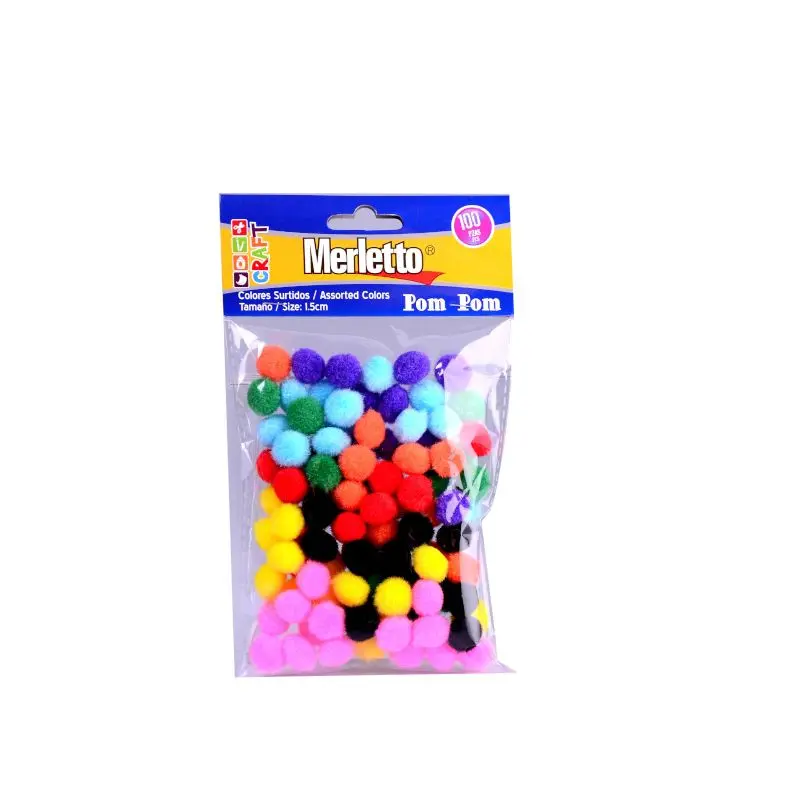 Pom Pom De Color Paquete 100pzs Pm002