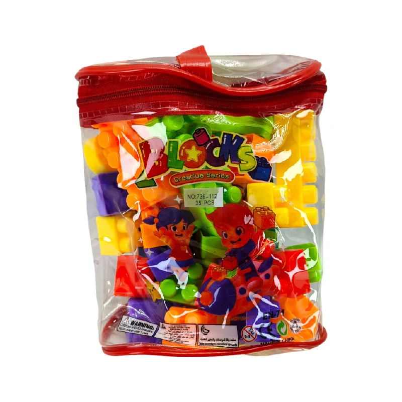 Juego Didactico Bloques Paquete 35 Bolsa