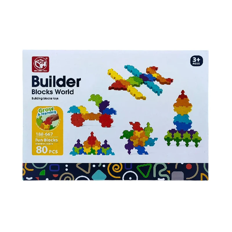 Juego Didactico Bloques Paquete 80 Caja