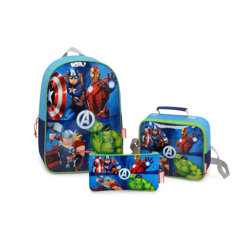 Mochila Avengers Lonchera Y Lapicero