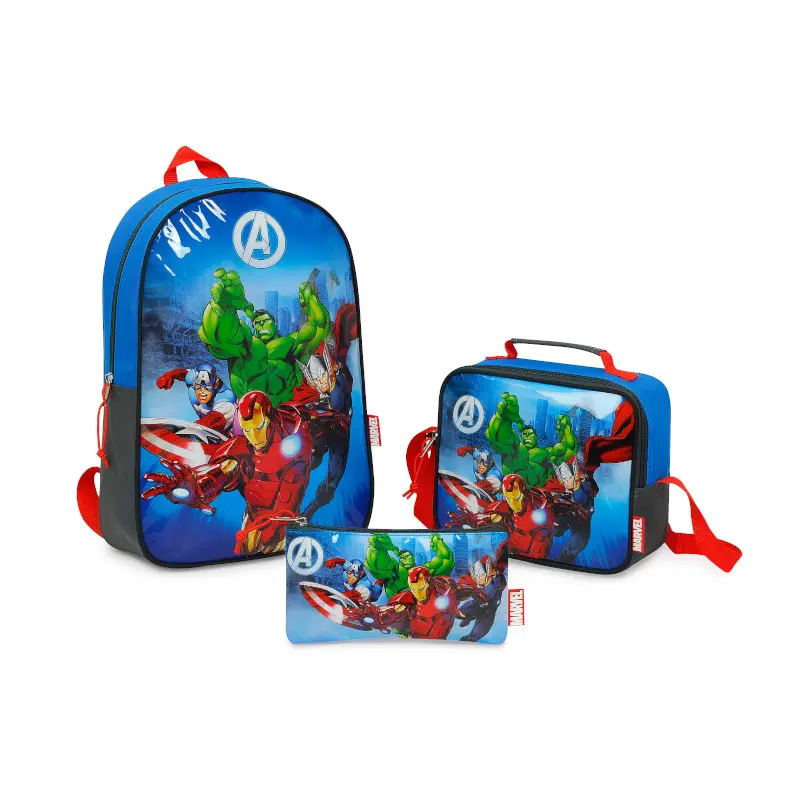 Mochila Avengers Lonchera Y Lapicero